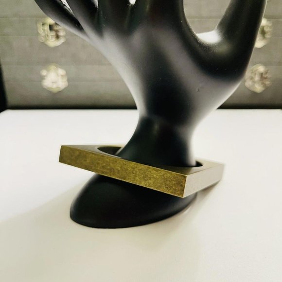 Saint Laurent Paris Bronze Square Bracelet - Picture 6 of 7